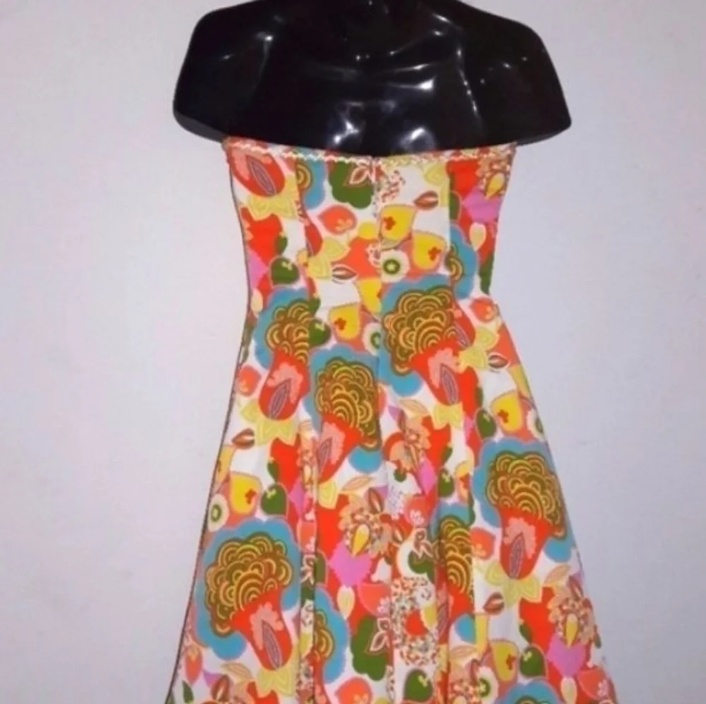 shoshanna Colorful Vintage Party Dress, 2 - Picture 6 of 7